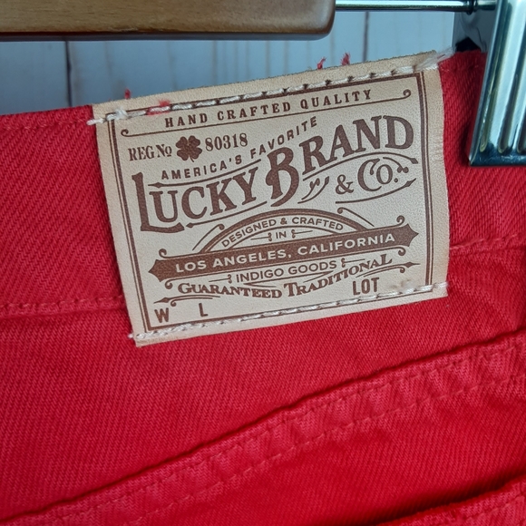 Lucky Brand Crimson Red Mid Rise Denim - Picture 8 of 8